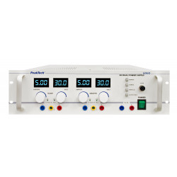 DC Linear Doppel-Labornetzgerät ~ 0 - 30 V / 0 - 10 A ~ 19" Einbau
