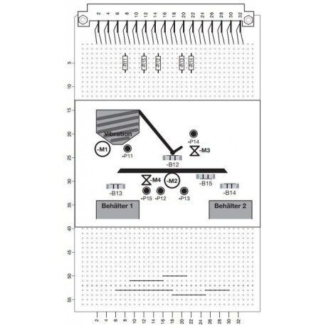 Platine Prozesssimulation inkl. Bedruckung + Bauteile EBT