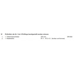 Werkzeuge laut PAL-Bereitstellungsliste