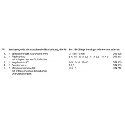 Werkzeuge laut PAL-Bereitstellungsliste