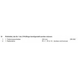 Werkzeuge laut PAL-Bereitstellungsliste