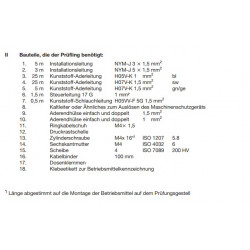 Bauteile Installationsauftrag