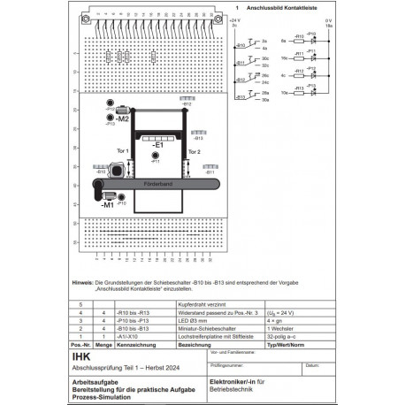 Bausatz Platine Prozesssimulation Pos. 1-5