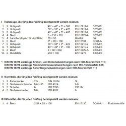 Bausatz Halbzeuge, Normteile, Hilfsmittel