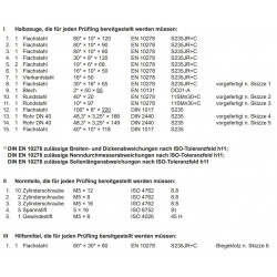 Halbzeuge I/1-15, Normteile II/1-5, Hilfsmittel III / 1