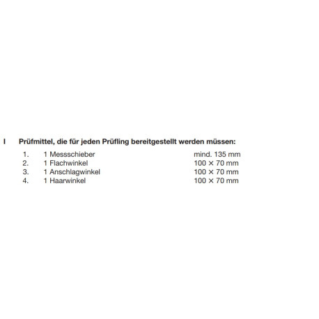 Werkzeuge laut PAL-Bereitstellungsunterlagen