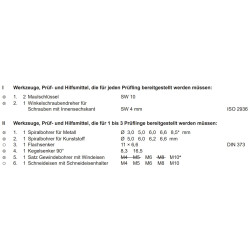 Variabler Werkzeugliste der PAL-Bereitstellungsunterlagen