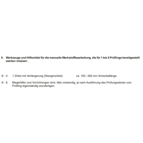 Variable Werkzeuge laut PAL-Bereitstellungsunterlagen
