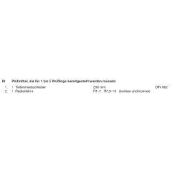 Werkzeuge laut PAL-Bereitstellungsliste