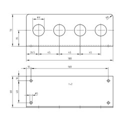 Winkel für Bedientafel