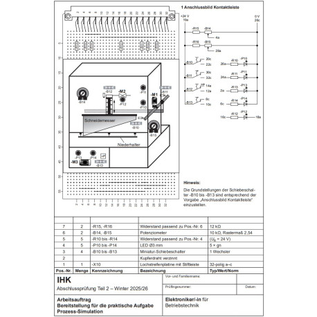 Bausatz Platine Prozesssimulation Pos.1-7