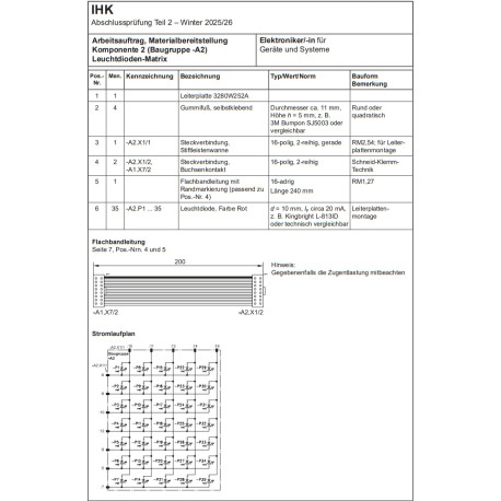 Bausatz Baugruppe A2 Leuchtdioden-Matrix