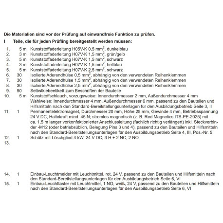 Bausatz Elektro und Pneumatik Seite 7 komplett ohne Pos. 13