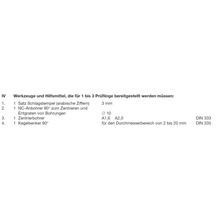 Kegelsenker laut PAL Bereitstellungsunterlagen ohne 2,5-10