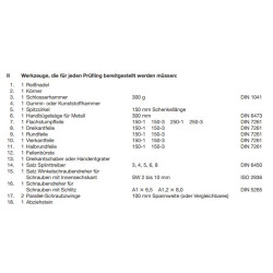 Diverse Werkzeuge nach PAL-Bereitstellungsunterlagen