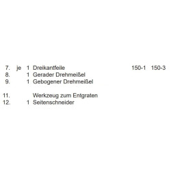 Werkzeuge laut PAL Bereitstellungsunterlagen ohne Pos. 10
