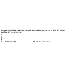 Gewindebohrer M5-12 laut PAL-Bereitstellungsunterlage