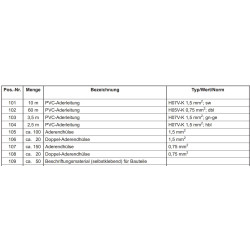 Bausatz Kabel u. Zubehör Seite 5