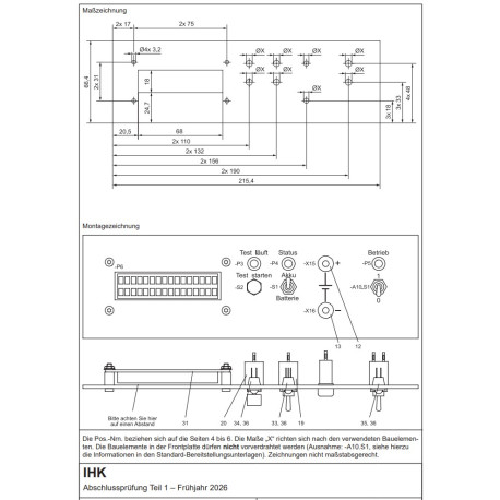 Frontplatte zu Baugruppe A1