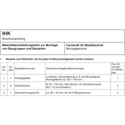 Bausatz Montageplatte