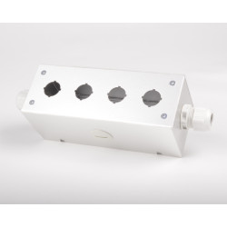 Aluminium Leergehäuse für 4 Einbauelemente