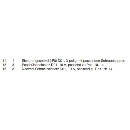 Neozed-Sicherungsblock 3 pol. 10 A