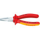 KNIPEX VDE-Flachzange 160 mm Kopf verchromt mit Zweikomponenten-Griff