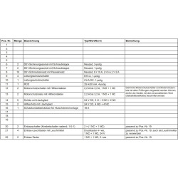 Bausatz Bauteile ohne 17,18,19,37,40