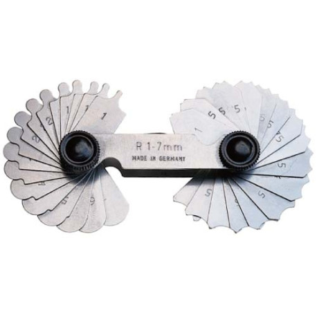 Satz Radienlehren 15,5-25 konkav u. konvex