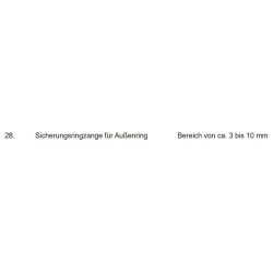 Sicherungszange 3-10mm für Außenringe