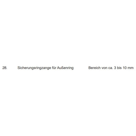 Sicherungszange 3-10mm für Außenringe