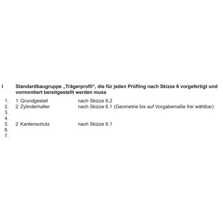 Bauteile Baugruppe I inkl. Befestigungsmaterial