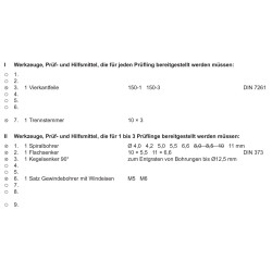 Werkzeuge laut Variable Werkzeugliste der PAL-Bereitstellungsunterlagen
