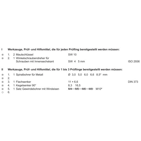 Variabler Werkzeugliste der PAL-Bereitstellungsunterlagen