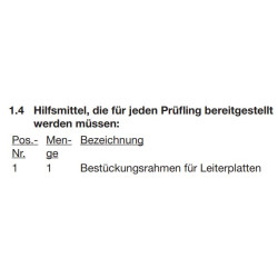 Bernstein Platinenhalterung mit Spannfuß und Winkeladapter