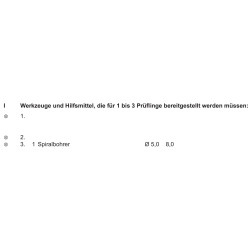 Variabler Spiralbohrerset laut PAL-Bereitstellungsliste