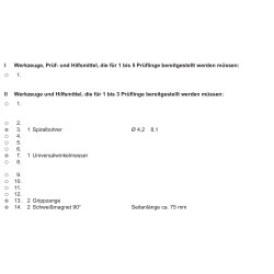 Variable Werkzeuge laut PAL-Bereitstellungsunterlagen
