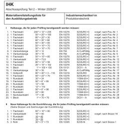 Halbzeuge, neue Halbzeuge, Norm- und Zubehörteile